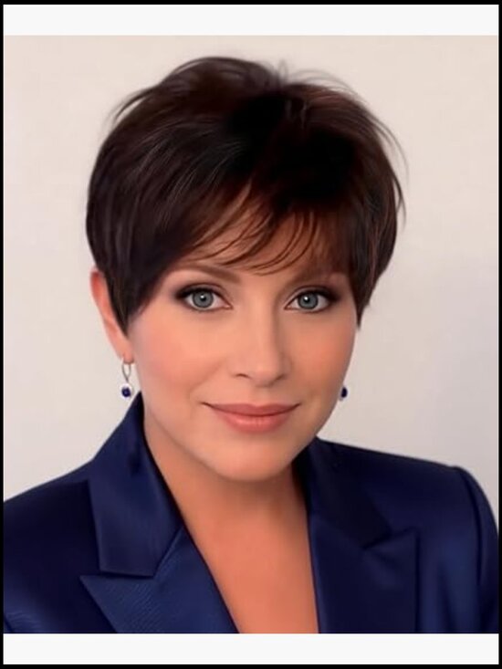 Short Pixie Wig for Women Layered Synthetic Hair with Bangs Natural Look main image 5